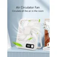 thumbnail image 2 of Ventilador pequeño ultrasilencioso con flujo de aire fuerte, ventilador de escritorio ajustable de 180° de 5 velocidades con gancho para colgar, funcionamiento USB Whisper, color caqui, 2 of 5