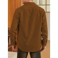 thumbnail image 5 of JMIERR Men's Shirts Flannel Corduroy Long Sleeve Casual Shirt Jacket Button Up Shacket Jacket with Flap Pocket S-XXL, 5 of 6