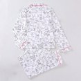 thumbnail image 5 of Womens Pajamas Trendy Printed Collar Long Sleeve Long Pants Womens Pjs,White-1,L, 5 of 9