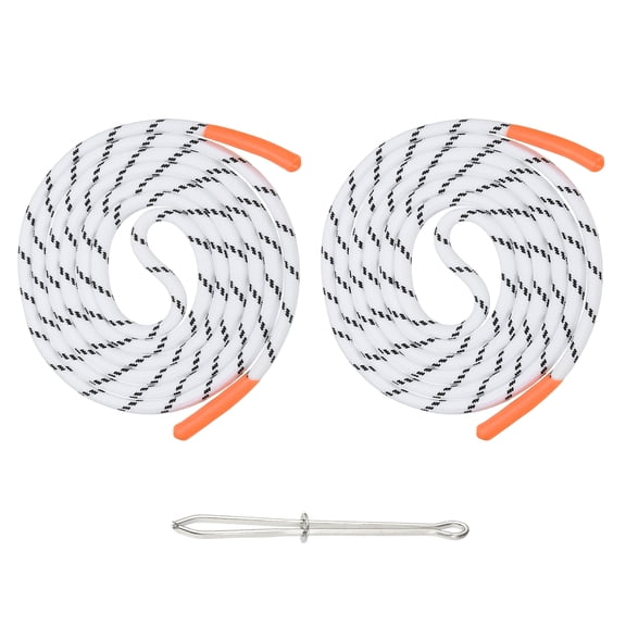 Uxcell 2pcs 53inch Drawstring Cords Replacement Drawstring Hoodie String Sewing Tool with Easy Threader for Hoodie Sweatpants Jackets Pants Hats Coats Bags, Orange