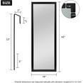 thumbnail image 7 of ZXNYH Over The Door Mirror Full Length Mirror Hanging Over Door or Leaning Against Wall or Mounted On Wall, Door Mirror Full Length Mirror Over The Door, 43"x18", White, No Stand, 7 of 7