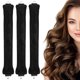 thumbnail image 1 of Rizadores de pelo sin calor, de satén suave, juego para cabello largo, rizadores nocturnos sin calor, color negro, 3 piezas., 1 of 5