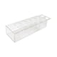 thumbnail image 2 of Jarrón de flores rectangular Jarrón de flores acrílico Jarrón de flores rectangular con agujeros 25x10x6.5cm 12 agujeros, 2 of 9