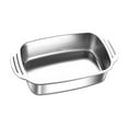thumbnail image 2 of Almencla Rectangular Grill Roasting Pan, with Handles,Heavy Duty Grilling Cookware Serving Tray Cake Pan for Barbecue Home Dining Flat bottom, 2 of 8