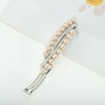 thumbnail image 3 of Unique Bargains 1 Pc Hair Clips Cute Pearl Siren Eye Spring Clip Hairdo Clip Silver Tone Champagne, 3 of 5