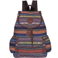 thumbnail image 2 of LinqiVintage Backpack for Women, Boho Casual Backpack Purse, Unique Ethnic Style Handbag & Shoulder Bag, Blue, 2 of 7