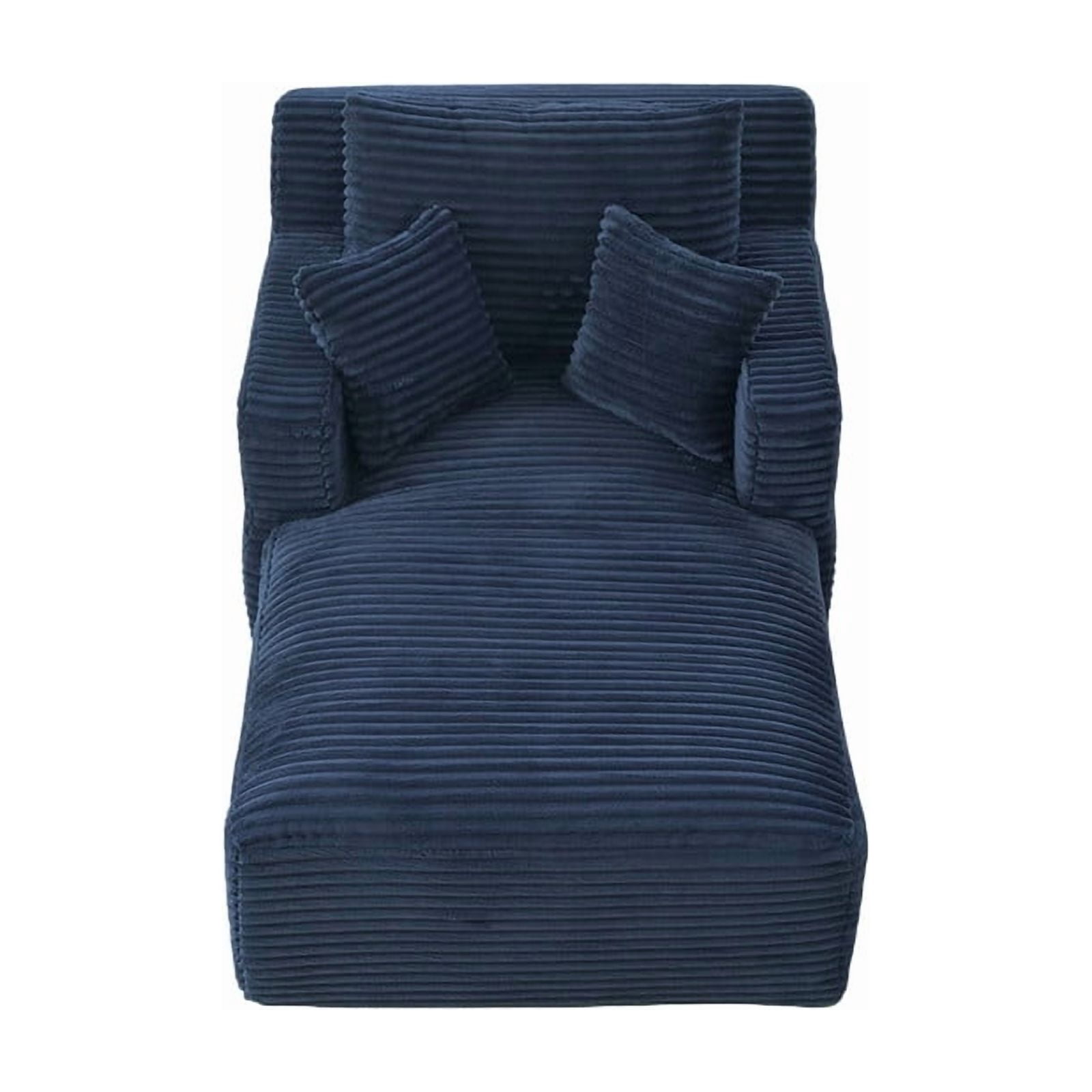 Indoor Single Chaise Lounge Sofa Chair, Modern Corduroy Upholstery Sleeper Bed Lounger Sofa Chair for Living Room,Office,Apartment, 39.4''x65.4''