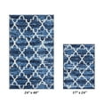 thumbnail image 5 of Better Trends 2-Piece Bathroom Rug Set, 17"x 24" & 24"x 40", 100% Cotton Soft, Water Absorbent, Non-Slip, Machine Washable – Ideal for Sink, Tub, Shower, or Bathroom Entry – Savio Collection - Blue, 5 of 6