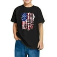 thumbnail image 3 of CFLVAEK Kids 4th of July Shirts Boys Girls Novelty American Flag Patriotic Tshirts Crewneck Short Sleeve Cotton T Shirts for Indenpendence Day 7 Years, 3 of 6