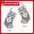 thumbnail image 2 of Wukai Intricate Cat Mandala Print Christmas Stockings 18" Christmas Stocking Snowman Burlap Plaid Xmas Stocking Holiday Christmas Decoration Gifts for Family Kids, 2 of 7