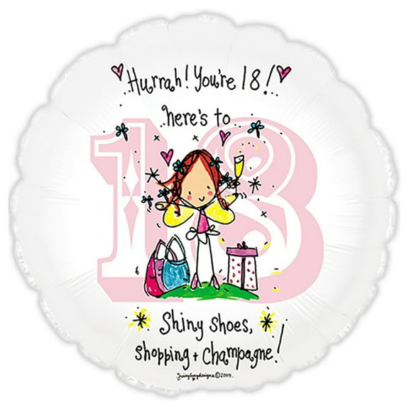 17 inch Juicy Lucy 18 CTI Foil Mylar Balloon - Party Supplies Decorations