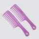 thumbnail image 3 of Peine ancho de dientes grandes con mango recto en colores vivos para rizos y peinar el cabello, cepillo de belleza., 3 of 3