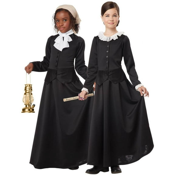 Girl's Harriet Tubman Costume - M Susan B. Anthony/Harriet Tubman/Child Black Medium