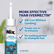 Nix Ultra Lice Removal Kit, 3.4oz Lice Treatment Hair Solution & Comb + 5oz Home Bedbug Spray, 1 Kit