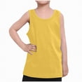 thumbnail image 2 of NIEWTR Boys Tank Tops Kids Plain Sleeveless Athletic Slimming T Shirts Basic Tops Undershirts Crewneck Tanks Breathable Vests 5-14 Years Boy(A-Yellow,12-13 Years), 2 of 5