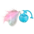 thumbnail image 1 of Juguete interactivo para gatos perfecl bola móvil automática juguete portátil con luz bo azul con plumas, 1 of 8
