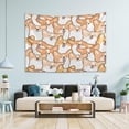 thumbnail image 5 of Cute Dog Tapestry Wall Hanging Tapestries Happy Colorful Hippie Psychedelic Art Polyester Carpet Wall Decorative for Living Room Bedroom 80x60inch, 5 of 7
