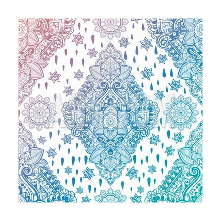 Tattoo Art Print Beautiful Bohemian Floral Paisley Seamless Ornament. Folk Henna Tattoo Style Seamless Pattern. Indi Print Wall Art By Katja Gerasimova ()