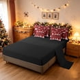 thumbnail image 4 of Manfei Kawaii Xmas Reindeer King Bedding, Merry Christmas Plaid King Bed in a Bag, Red White, Black Reversible, 7 Pieces, 4 of 6