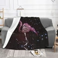 thumbnail image 2 of XMXT Throw Blanket, Cartoon Flamingo Art Graffiti Machine Washable Blankets for Sofa, 40 x 30 inches, 2 of 9