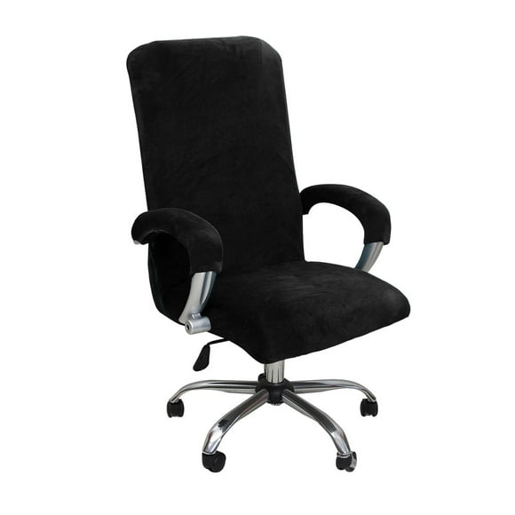 Matsuzay 3 piezas de funda para silla de ordenador de oficina, espacio de trabajo con estilo y protección, decoración embellecedora, negro XL Type2 NO2