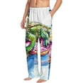 thumbnail image 6 of Salouo Alligator Donut Pool Float Print Pajama Pants for Men, Lounge Pants Elastic Waistband Casual Men's sleepwear Loungewear Sleep Pajama Pant -XX-Large, 6 of 7