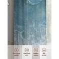 thumbnail image 6 of Wave Effect Modern Art Sheer Curtains 63 Inches Long 2 Panels Abstract Blue Beach Light Filtering Semi Sheer Window Curtains Drapes for Bedroom Living Room 52"x63", 6 of 7