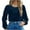 Navy, variant on Long Sleeve Velvet Tops for Women Trendy Lace Trim Crew Neck Loose Fit Dressy Casual Blouses Solid Color Tees (L, Navy)