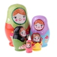 thumbnail image 3 of 2x 5PCS Wooden Russian Nesting Dolls Toys, Smaller Dolls Are Entering Into A Bigger One, Even The Smallest One Is Delicated - Ice perfke Muñecas rusas de anidación, 3 of 8