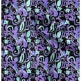 thumbnail image 1 of Soimoi Floral Print, Silk Fabric, Decor Sewing Fabric by The Yard 42 Inch Wide,Decorative Fabric for Shirts Suits Ties, Black, 1 of 6