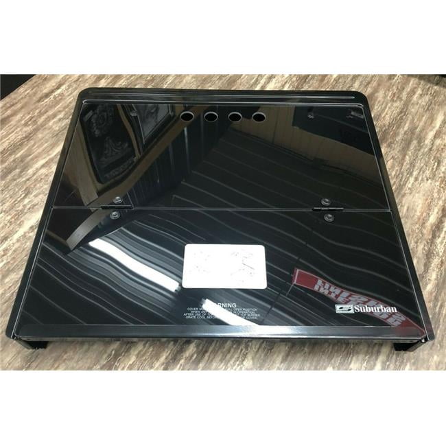 Suburban Manufacturing 3087A Black Glass Stove Top Cover