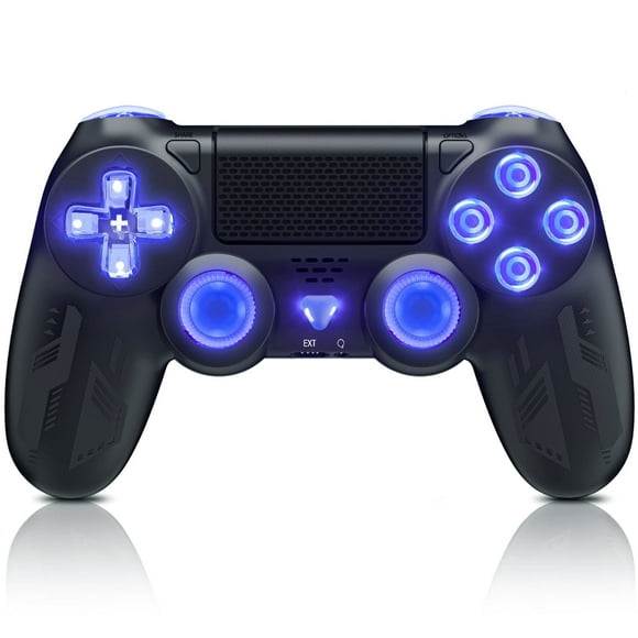 PS4 Wireless Controller with LED RGB Light, Compatible with PlayStation 4/Slim/Pro/PC