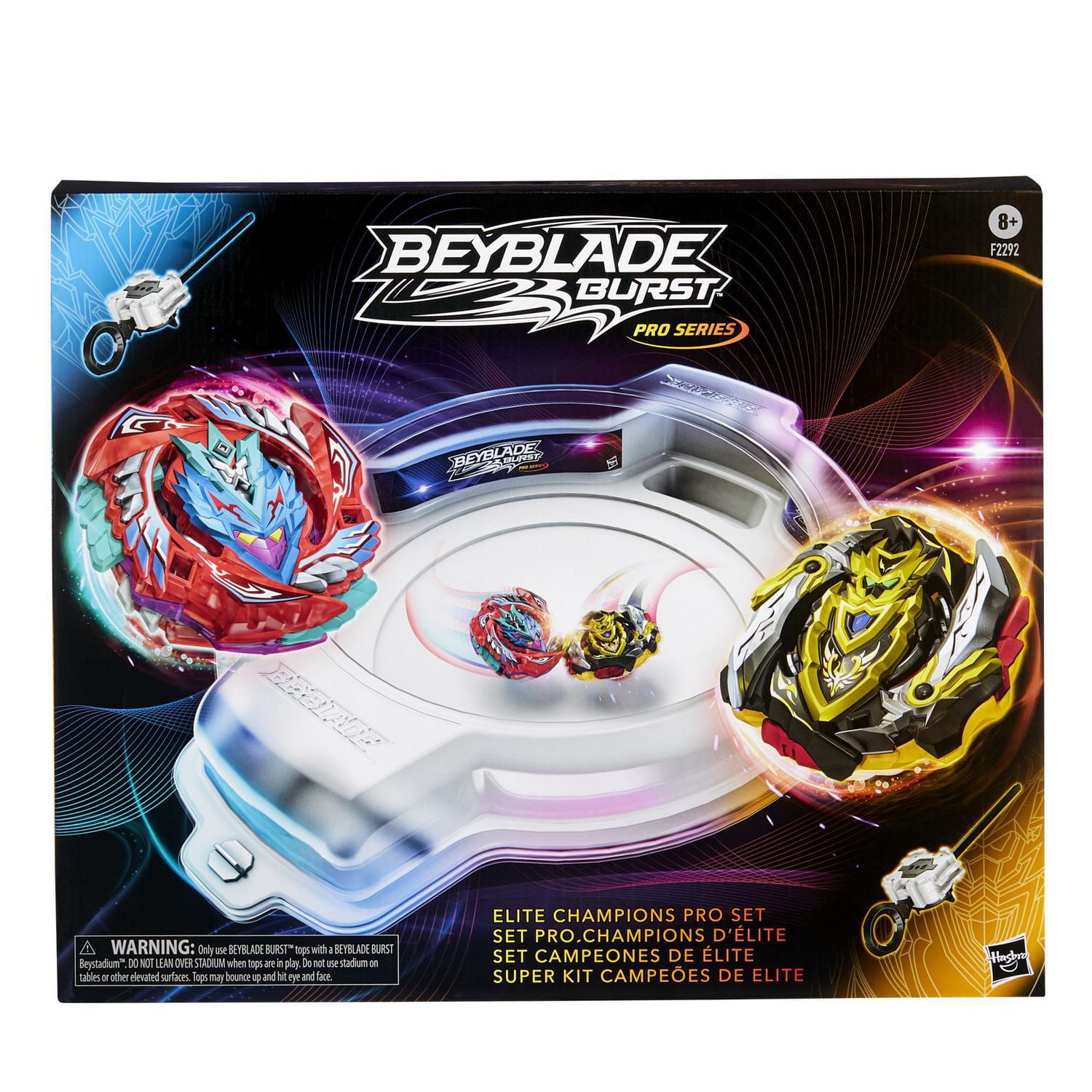 Beyblade Burst Pro Series Elite Champions Pro Set -- Complete Battle Game Set with Beystadium, 2 Battling Top Toys and 2 Launchers