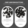 thumbnail image 4 of OUNONA 100Pcs DIY Chef Buttons Black Plastic Button Replacement For Coats, 4 of 8