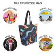 thumbnail image 7 of FORMRS Womens Canvas Tote Bag with Zipper Inner Pocket Shoulder Handbag, Zodiac Stars, 7 of 7