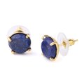 thumbnail image 2 of Boucles d'Oreilles Rondes en Cristal Rose Quartz Doré pour Femmes Bijoux, 2 of 6