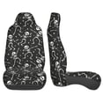 thumbnail image 3 of Sikiie Retro Skeleton Dancing On Halloween Party Car Seat Protector 2 Pack Car Seat Cushion Mat, Car Seat Covers for SUV, Truck, Van, 3 of 7