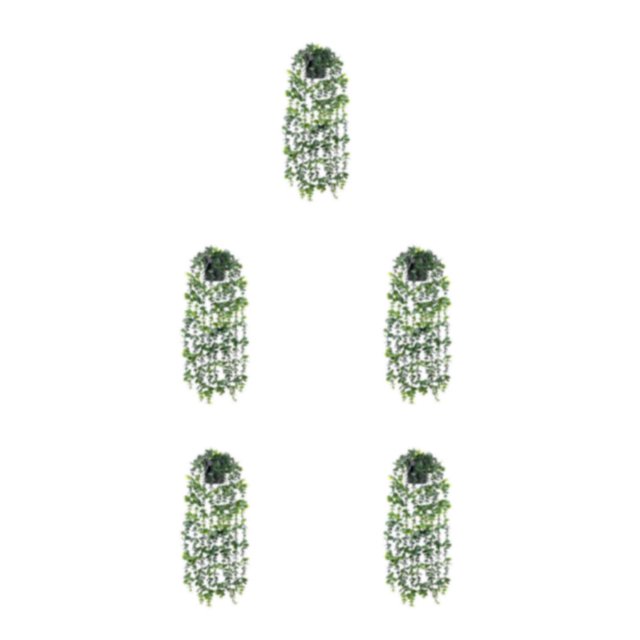 Injueey Plantas de pared falsas verdes: bajo mantenimiento y decoración agradable para la piel para balcón y jardín, eucalipto artificial Type2 NO2