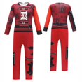 thumbnail image 2 of Nvse|Kids Girls Zombies Clothes Set One-piece Suit Kids Casual T-shirt Pants Outfits Boys Girls Graphic Jumpsuit Party Halloween Suit(Red )160, 2 of 3