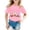1-Pink1410, variant on Girls Classic Western Cowgirls T Shirt Casual Graphic O Neck Short Sleeve Tee, Sizes 0-13