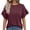Red, variant on yunLCZ Women's Cap Sleeve Tank Tops 2025 Spring/Summer New Solid Color Round Neck Sleeve Short Sleeve T Shirt