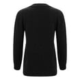 thumbnail image 6 of Sweaters For Women Casual V Neck Long Sleeve Knitted Solid Color Pullover Tops Soft Comfortable Fall Winter Everyday Wear Womens Sweaters Black L, 6 of 6