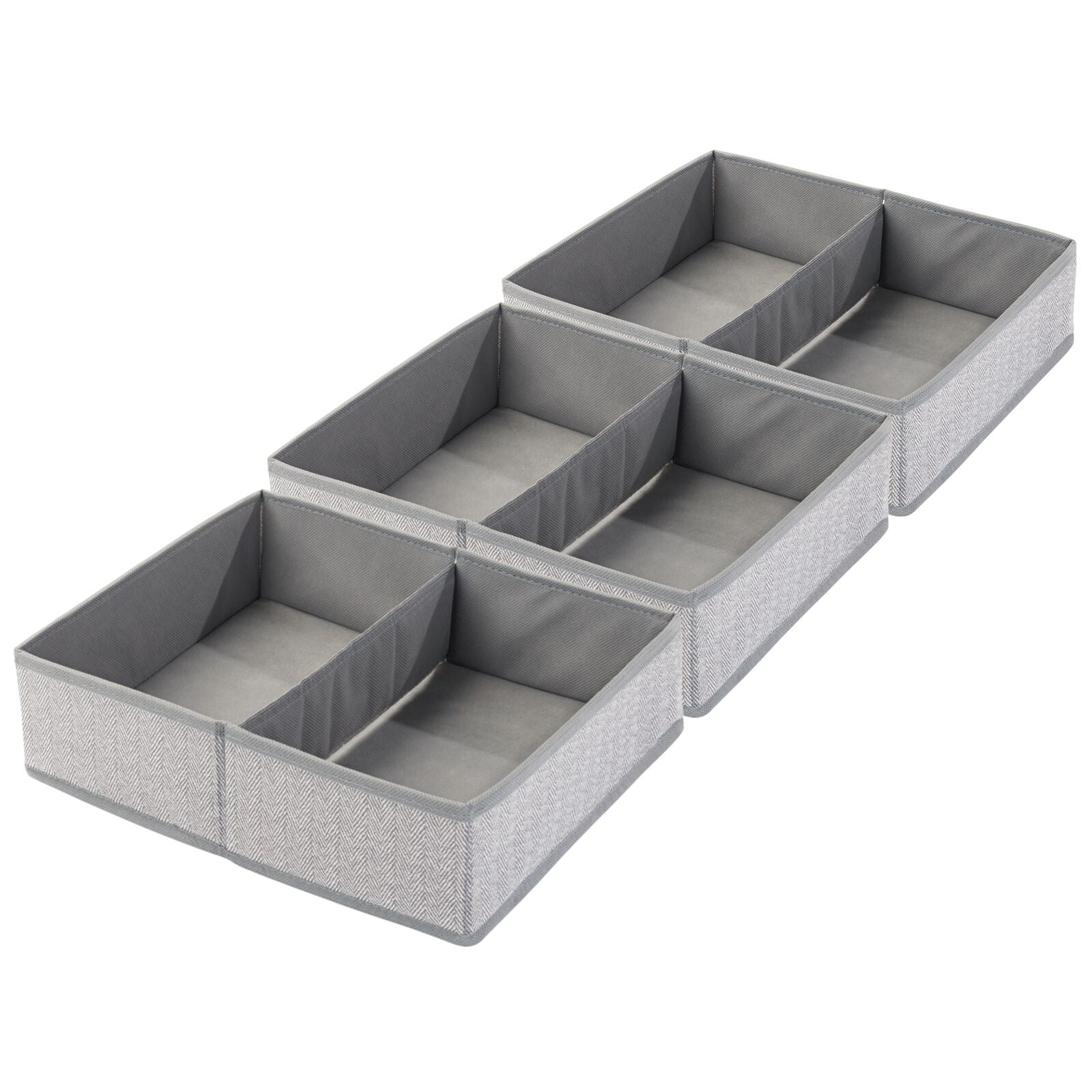 Charcoal Gray Closet Storage mDesign Fabric Dresser Drawer 3 Pack 