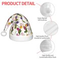 thumbnail image 4 of Haiem Tulips Flowers Pattern Santa Hat Confortable Velvet Christmas Hat for Christmas Party Favors Fit for Adults and Kids, 4 of 6