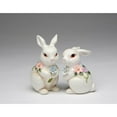 thumbnail image 3 of Easter Bunny Salt and Pepper Shakers Flower Design Spring, 3 of 3