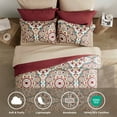thumbnail image 3 of Regency Heights Full Size Comforter Set, 9-Piece Bed in a Bag Full, Red Bedding Comforter Set with Comforter, Flat Sheets, Fitted Sheets with Side Pockets, 3 of 7