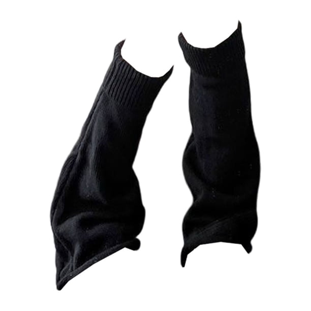Jumpingount 1 par de calcetines de invierno para mujer y niña JK, calcetines de moda elásticos suaves, calentador de piernas y pies de estilo japonés, Accesorios de disfraces Negro Jumpingount AP013159-02