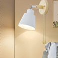 thumbnail image 2 of Indoor Wood Wall Light With Switch, Rotatable Aluminum Wall Sconce For Bar, Bedroom, Kitchen, Restaurant, Cafe, Corridor, E27,white, 2 of 4