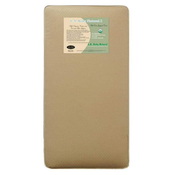 Natural l Crib Mattress with Natural Coconut Fiber & Organic Cotton