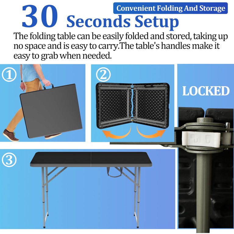 2 x 4 discount plastic folding table